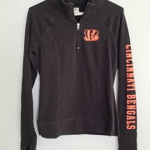 PINK NFL Cincinnati Bengals Quarter Zip Pullover